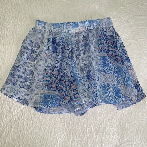 Show‎ Me Your Mumu Carlos Shorts Blue and White Multicolor Size S - Picture 1 of 6